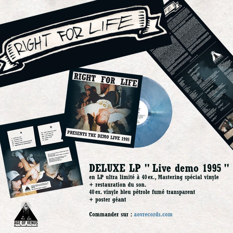 RIGHT FOR LIFE "Demo live 1995" (first show ever ) - LP/Tape